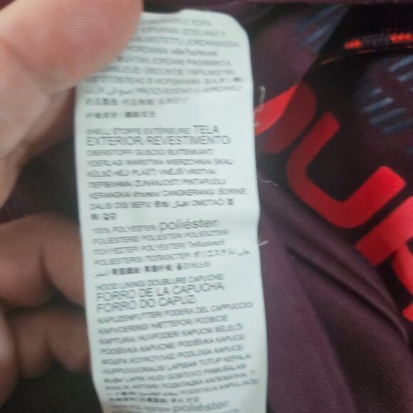 Under Armour Men's Size XL Hoodie Burgundy Coldgear Storm Loose Fit - Picture 10 of 15